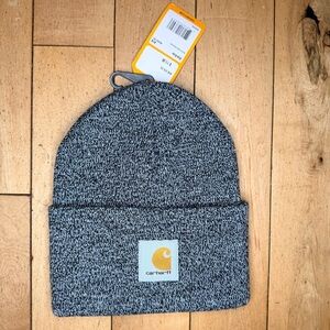 Carhartt A18 Knit Cuffed Beanie Unisex Brand New Tags MADE in USA Gray Black Hat